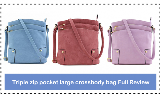 Triple zip pocket large crossbody bag Full Review